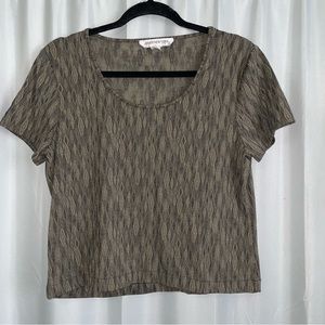 Jones New York Olive Patterned Top